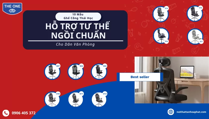 Gợi Ý 10 Mẫu Ghế Công Thái Học Phù Hợp Cho Dân Văn Phòng